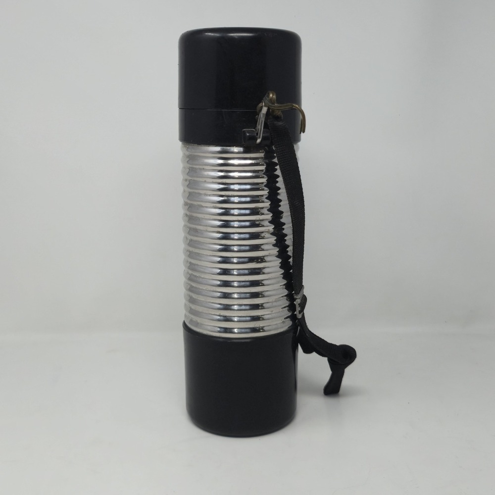 Vintage Nissan Vacuum Flask Nippon Sanso HSA-1200 Thermos 1.18L Ribbed Chrome